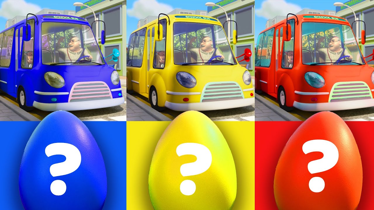Las Ruedas del Autobús +  Bebé Tiburón Huevos Sorpresa 🦈 Canciones Infantiles LooLoo Kids