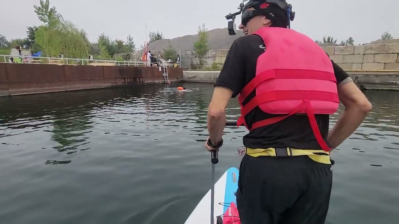 Swimming and walking on water at Toronto's new beach - Leslie Lookout