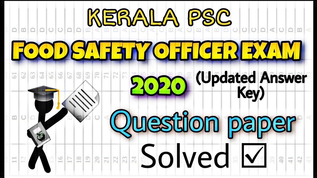 Kerala PSC FSO Exam 2020 Question Paper - Solved 📄🖋💯 | Updated answer key | Food Tech 360 🍏📄🖋