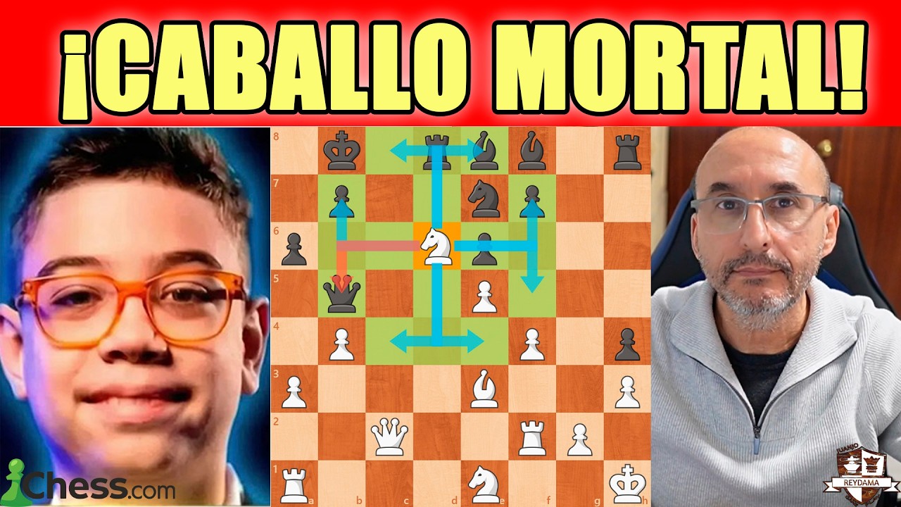 Niño Prodigio Mete el CABALLO LECHUGUERO atacando a la DAMA! Faustino Oro vs Galchenko