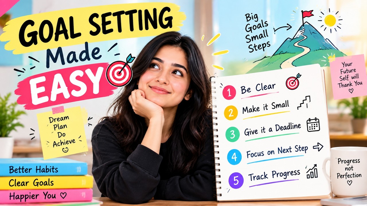 Goal Setting Made EASY-5 EASY STEPS TO ACHIEVE ANY GOAL 🎯#self #motivation #reels #trending #viral