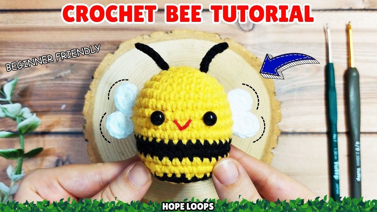 Easy Amigurumi Bee Tutorial | Cute Crochet Bee for Beginners