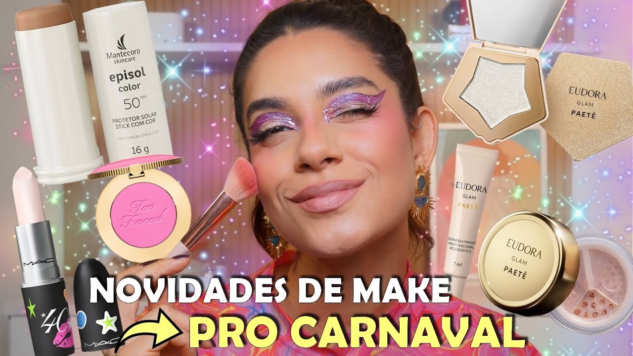 TESTEI A COLEÇÃO DE CARNAVAL da EUDORA, PROTETOR SOLAR EM STICK EPISOL COLOR FPS50 e mais 🤩
