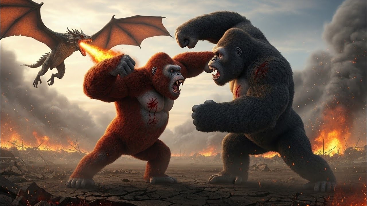 Godzilla x Kong The New Empire (2026) Kong vs red king Hollywood movies styles 