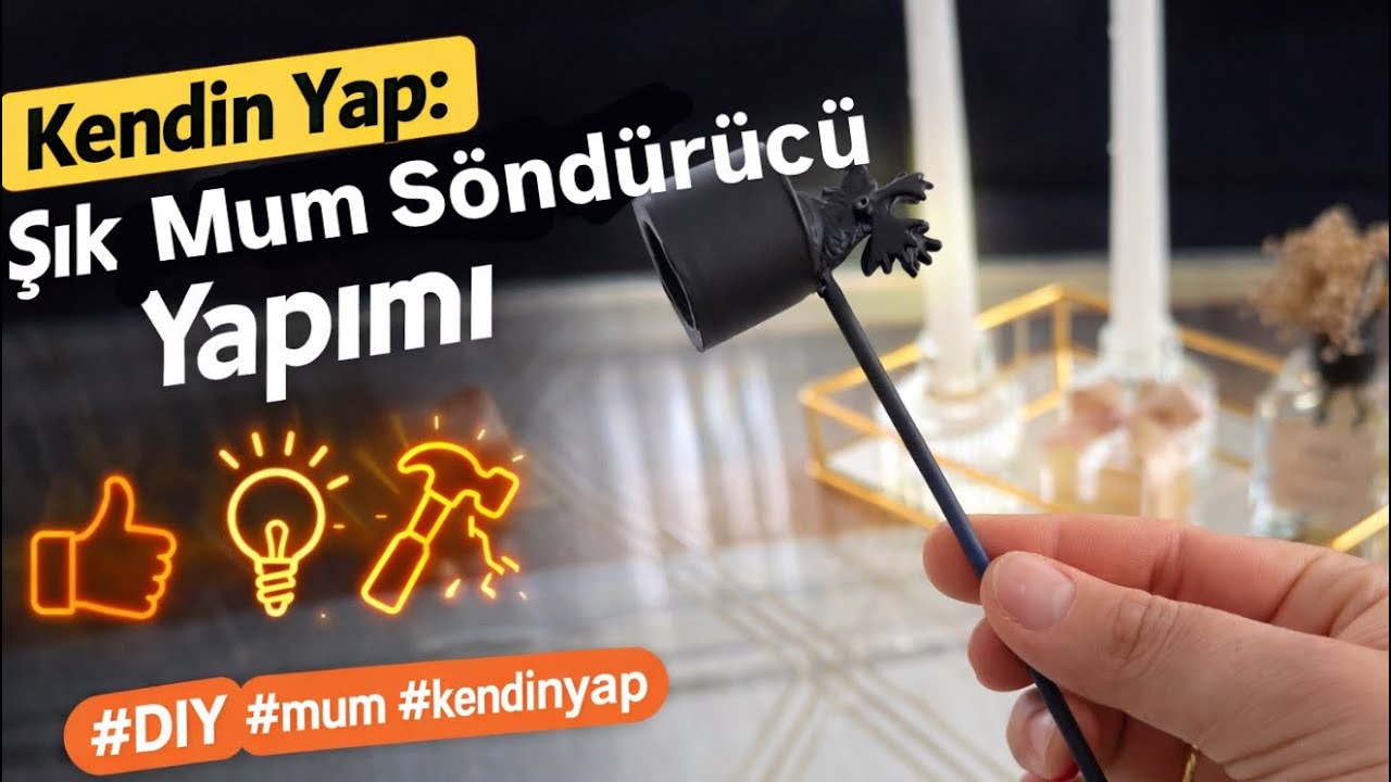 Kendin Yap: Şık Mum Söndürücü Yapımı 🕯️ | Evde Kolay DIY Proje