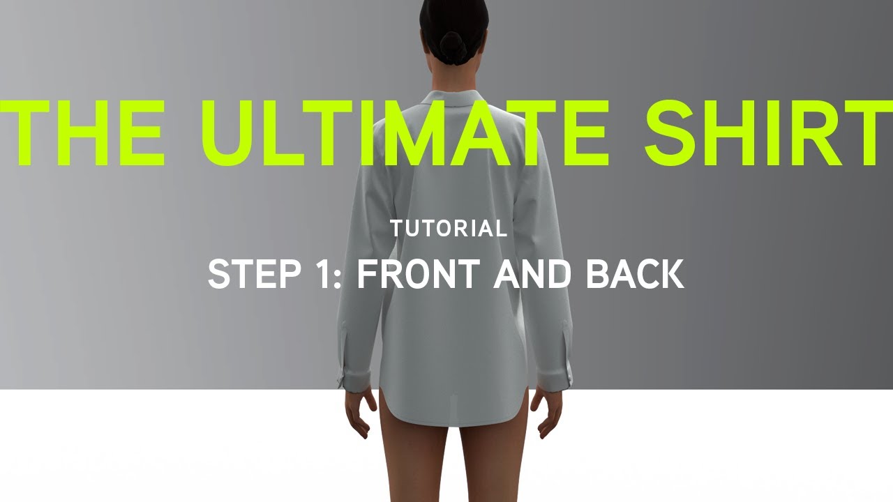 How To Draft A Perfect Shirt Pattern In CLO3D From Scratch Step1: front and back