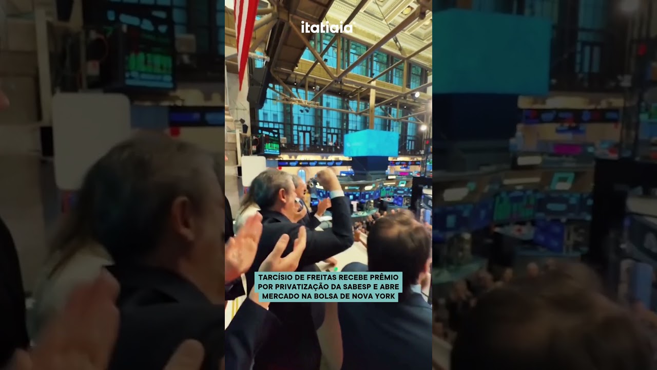 TARC&Iacute;SIO DE FREITAS RECEBE PR&Ecirc;MIO AP&Oacute;S PRIVATIZA&Ccedil;&Atilde;O DA SABESP E PARTICIPA DA ABERTURA DA BOLSA DE NY