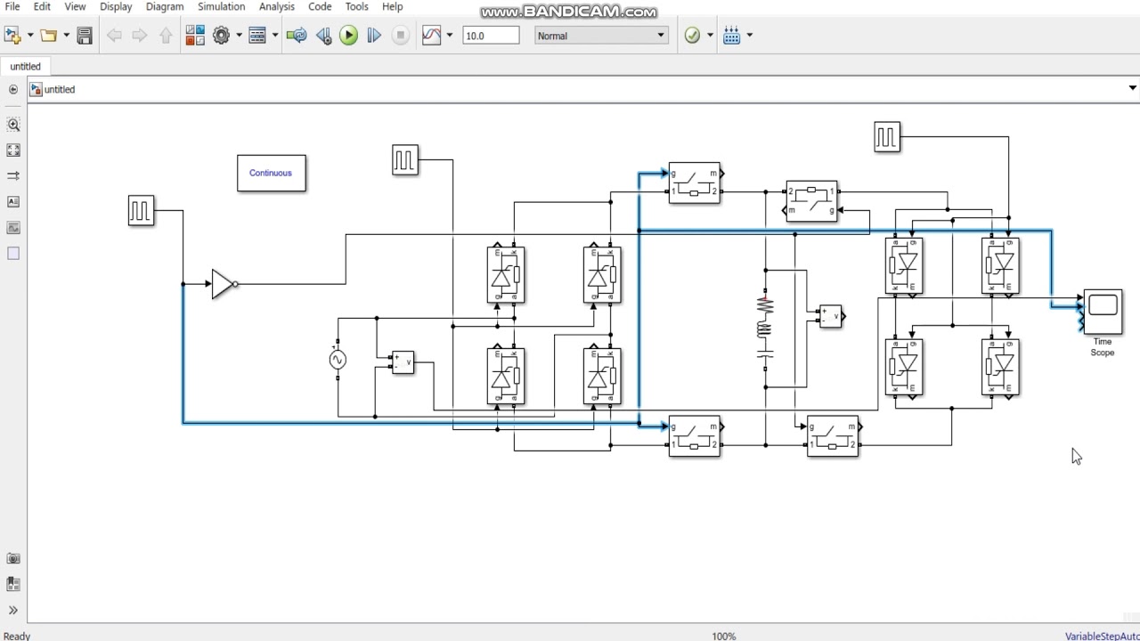Cycloconverter simulation using Matlab