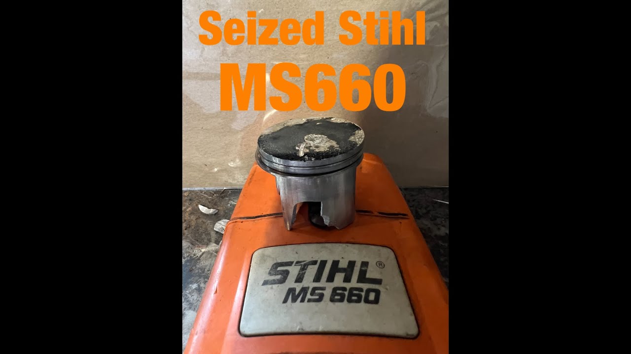 Stihl MS660 seized #stihl #chainsaw #engine #diy
