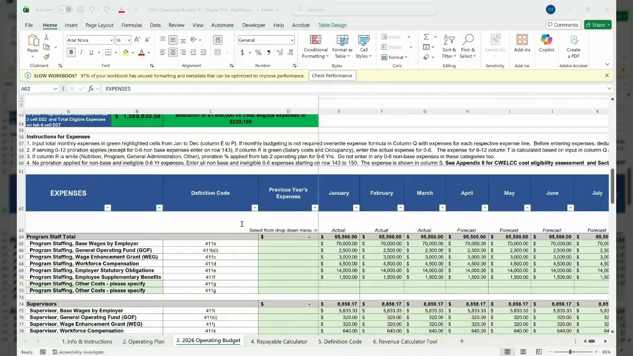 2026 CWELCC Operating Budget for Single Site Operators Video