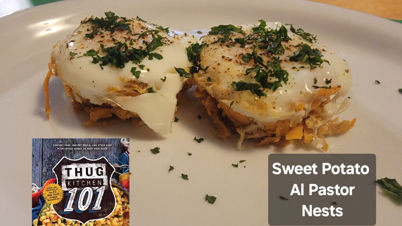 Sweet Potato Al Pastor Nests #cookingwiththecubs #badmanners #thugkitchen