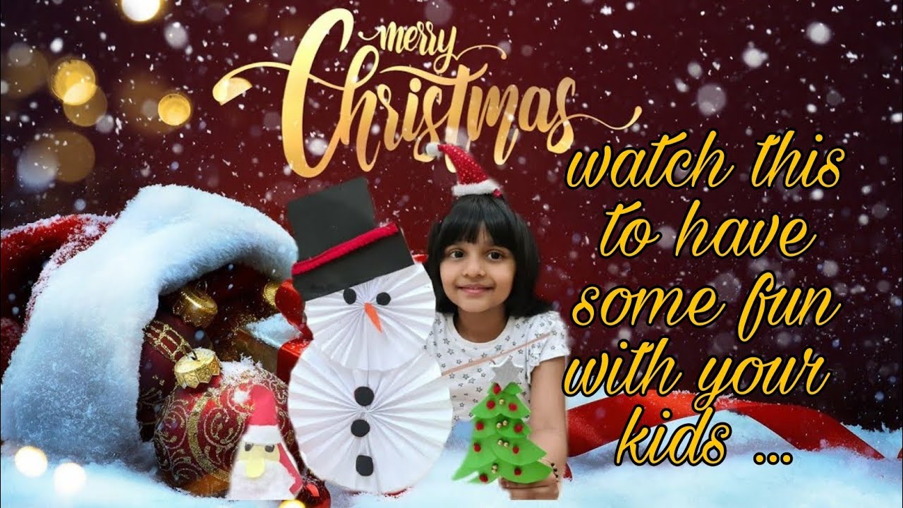 let's have a christmas fun by making a santa claus , olaf and a christmas tree..