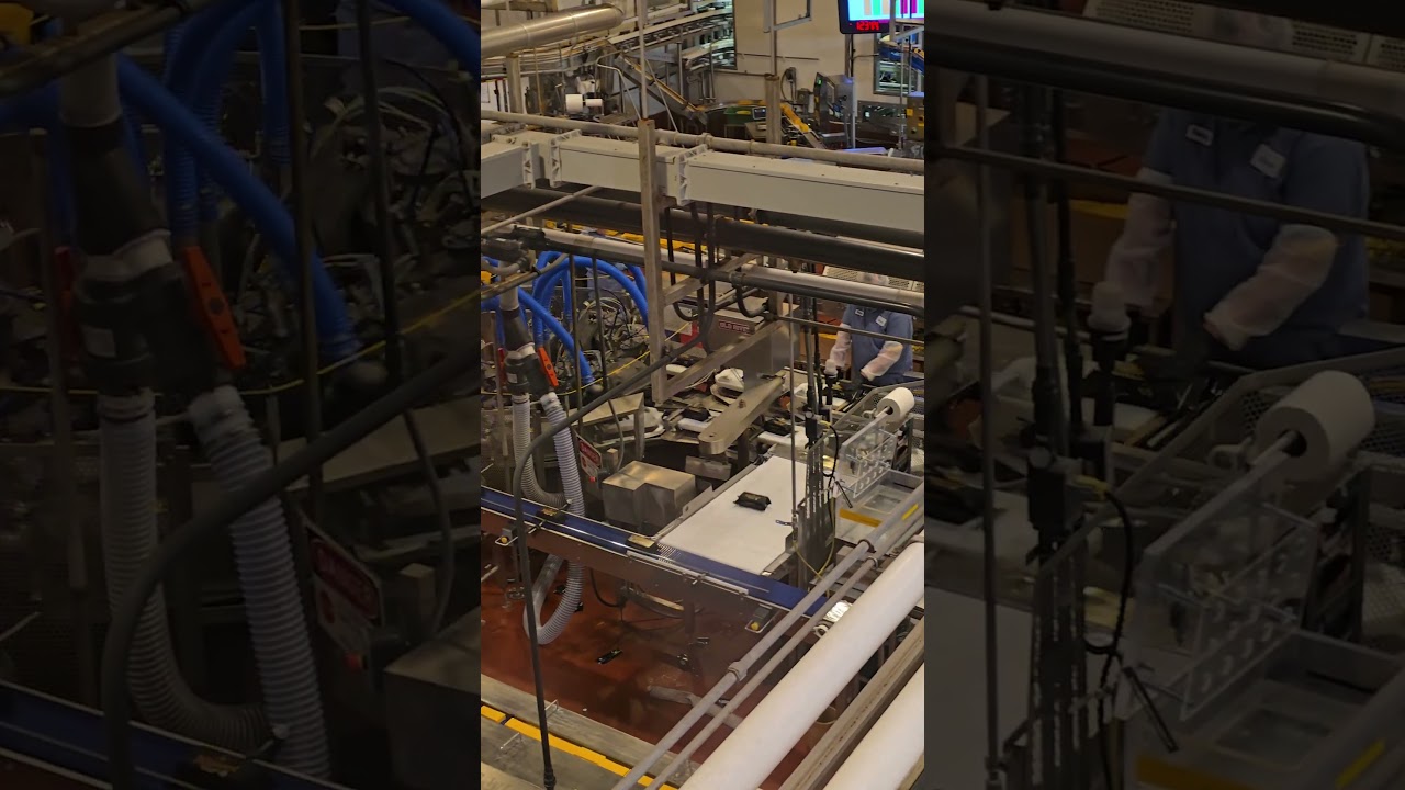 Tillamook Creamery "blue octopus" machine packaging 120 bricks of cheddar a minute!