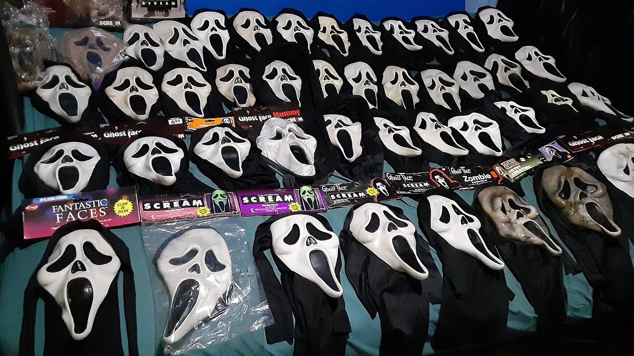 My Vintage Scream Ghost Face Mask Collection | 50+ Masks !