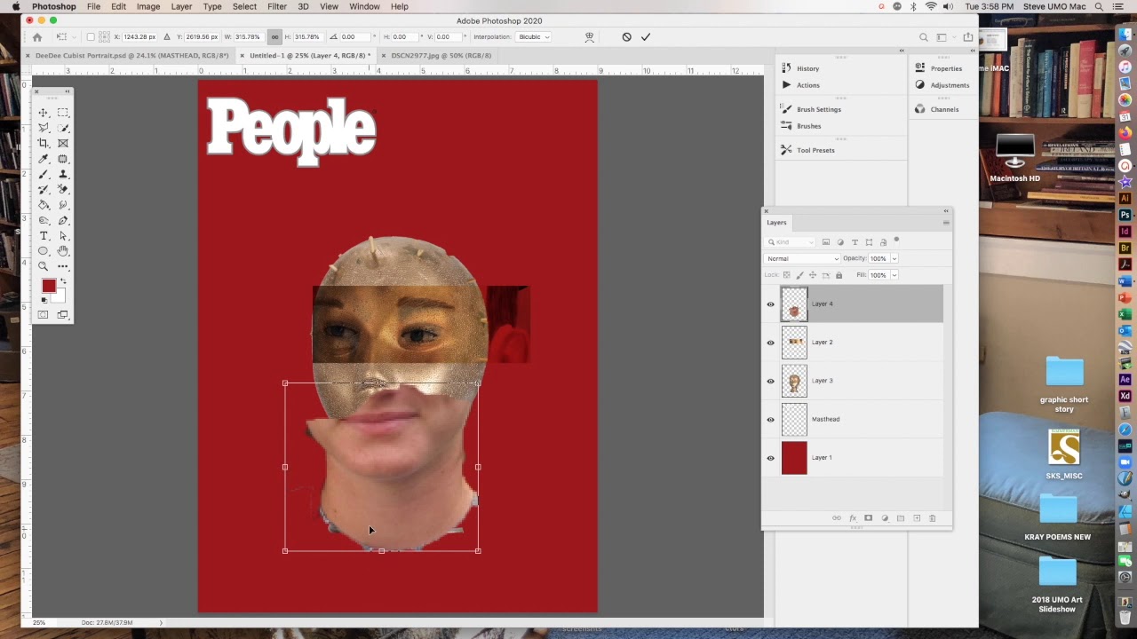 Demo Cubist Self-Portrait