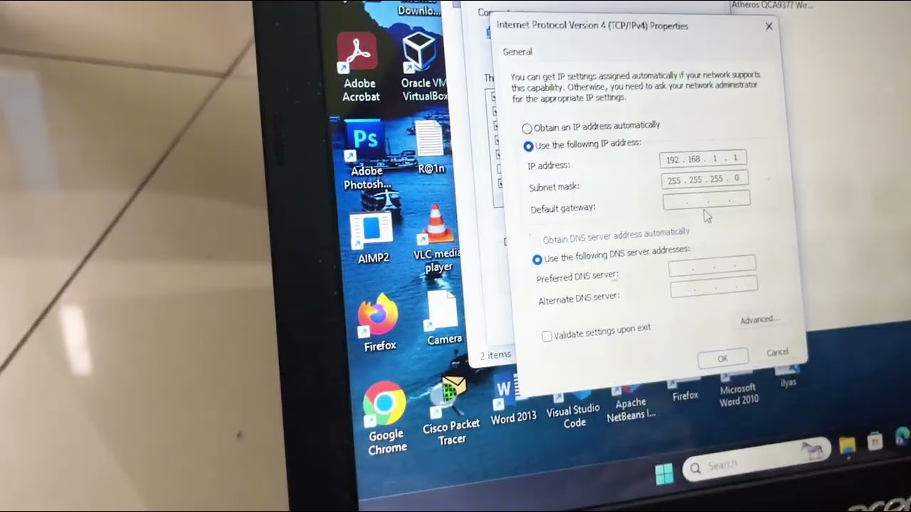 Sharing Data Menggunakan Kabel LAN