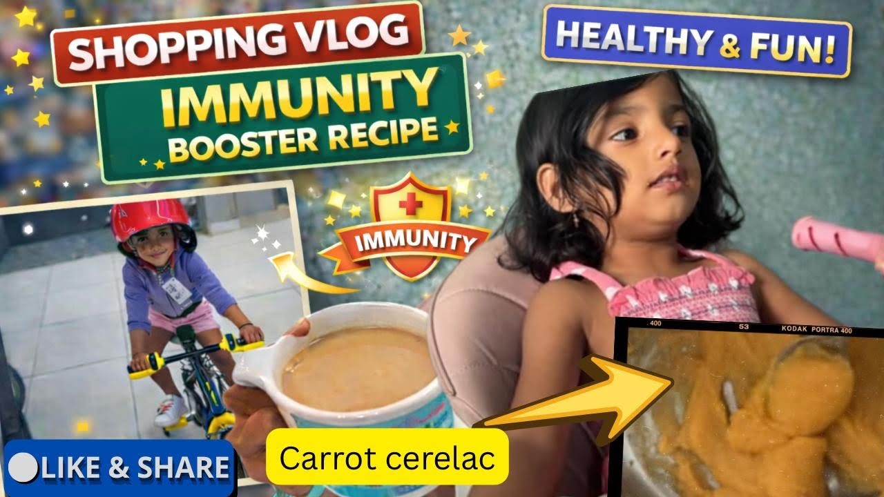 Shopping vlog|Immunity building recipe for kids| Solid food recipe #kannadavlogs #dailyvlog 