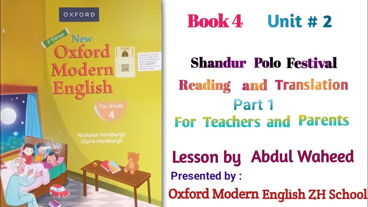 Grade 4 English Unit 2 Reading and Translation  Shandur Polo Festival  New Oxford Modern English 