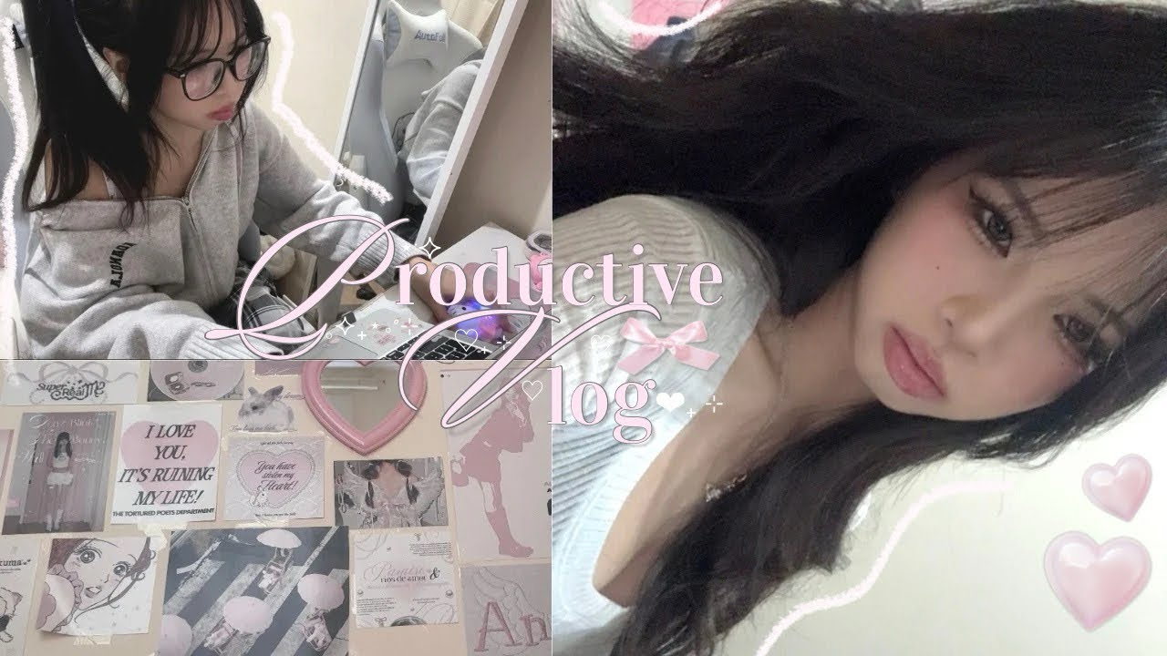 productive uni vlog 💭: pulling all-nighters, studying, what's in my bag, realistic quiet life