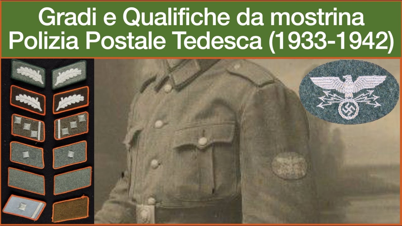 Gradi e Qualifiche Polizia Postale Tedesca (1933-1942) - Mostrina