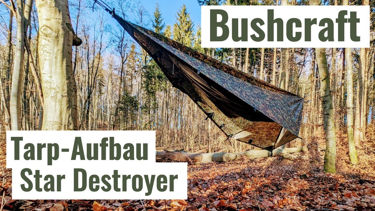 BUSHCRAFT | Genialster Tarp-Aufbau für die Hängematte? | Star Destroyer Setup | How-to