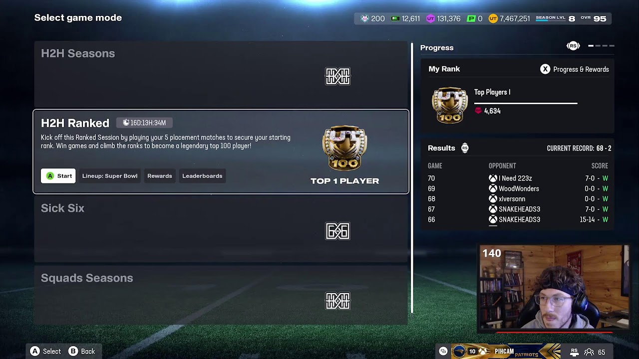 Top 100 Player takes on Anime | Season 6 Grind | Giants - O Cardinals - D | !huddle !twitter !promo