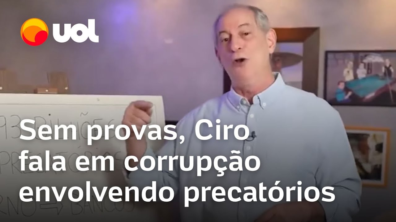 Sem provas, Ciro Gomes fala em corrupção envolvendo precatórios; Reinaldo Azevedo analisa