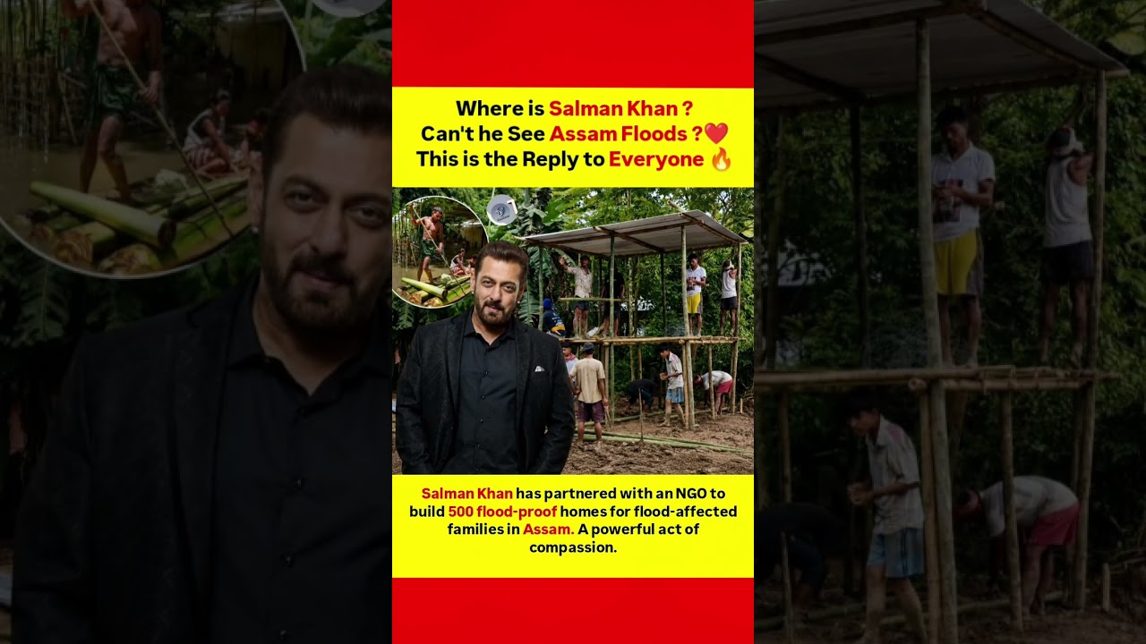 500 Flood-Proof Homes: Salman Khan's Big Move #SalmanKhan #NGO #FloodRelief
