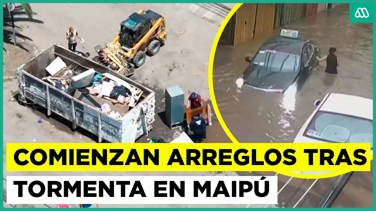 Comienzan arreglos tras extrema tormenta en Maipú: más de 500 casas afectadas