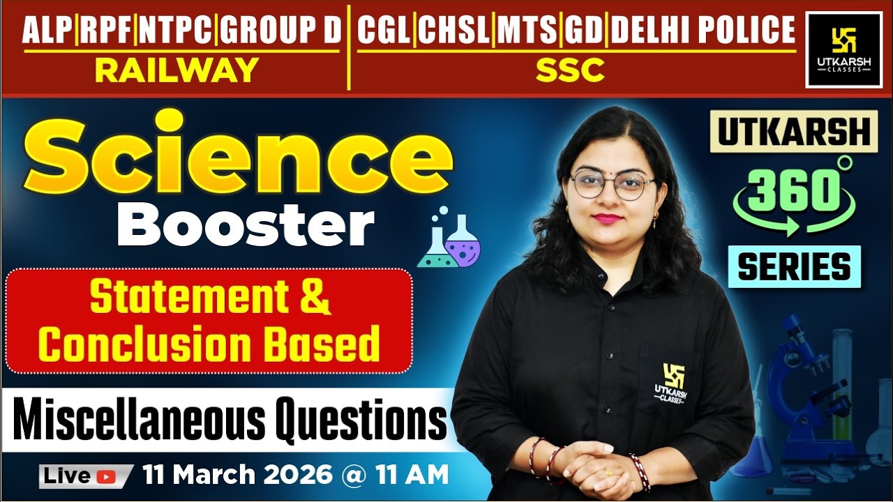 Statement & Conclusion Based Questions | Science Booster | Utkarsh 360 Series | Dr. Neelam Ma'am