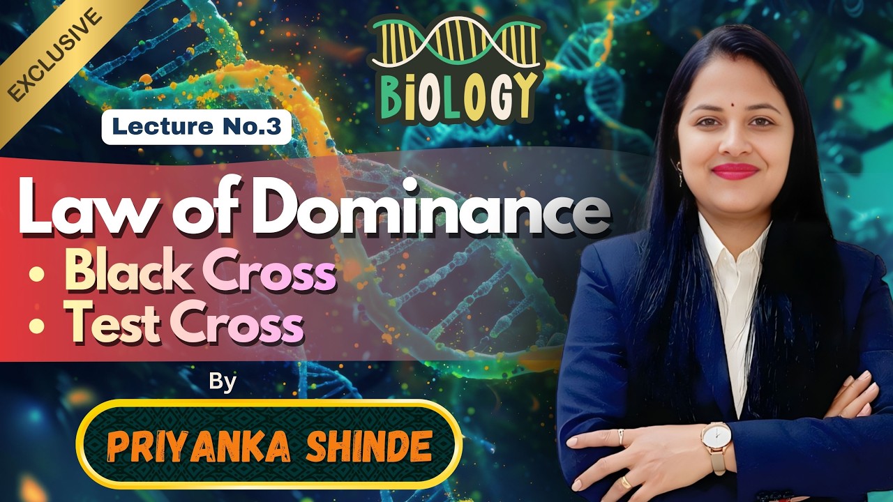 Law of Dominance, Back Cross & Test Cross Explained | Class 12 Biology  | NEET 2026 Genetics