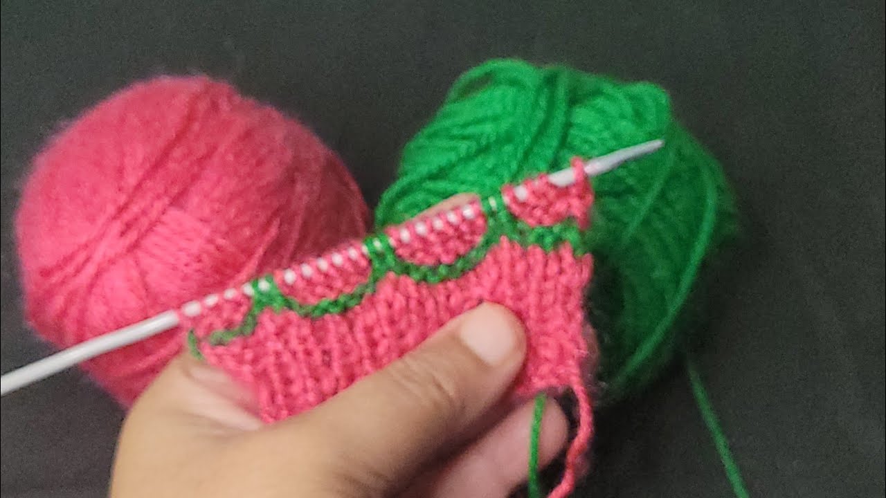 दो रंग छोटी बूटी का शानदार स्वेटर डिजाइन/Two Colour Sweater Design/Double Colour knitting/Do Rang