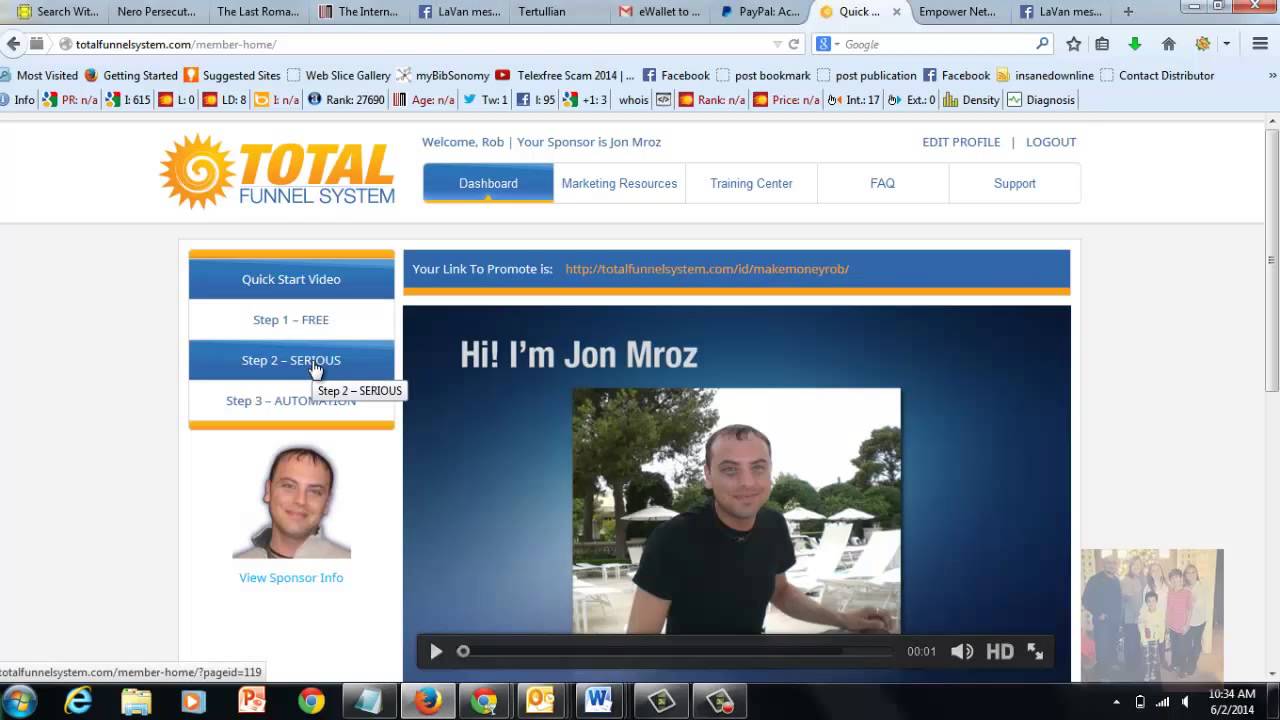 Total Funnel System Review Income Proof 5-30-2014