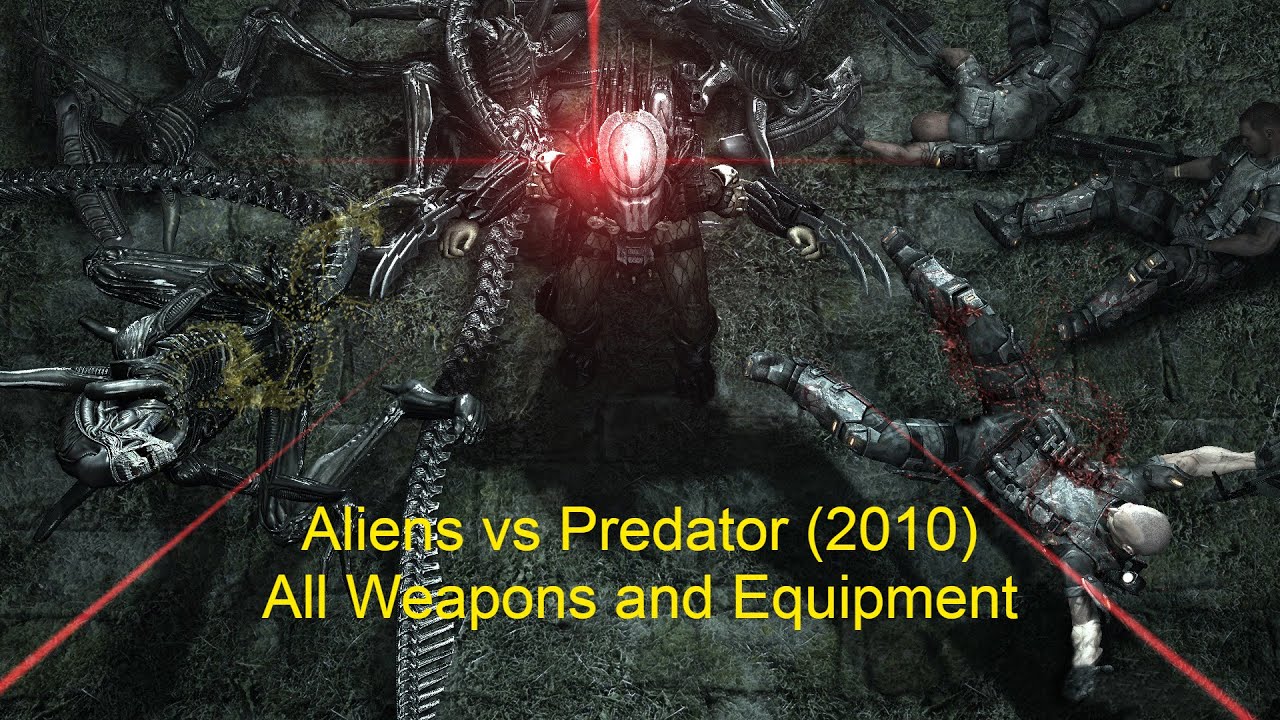 Aliens vs. Predator (2010) - All Weapons and Equipment