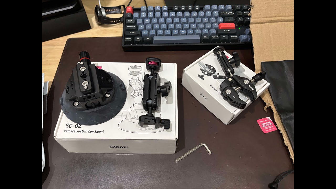Ulanzi SC-02 4.5in Suction Cup Mount & R094 Super Clamp with 360 Mini Ball Head Arm 