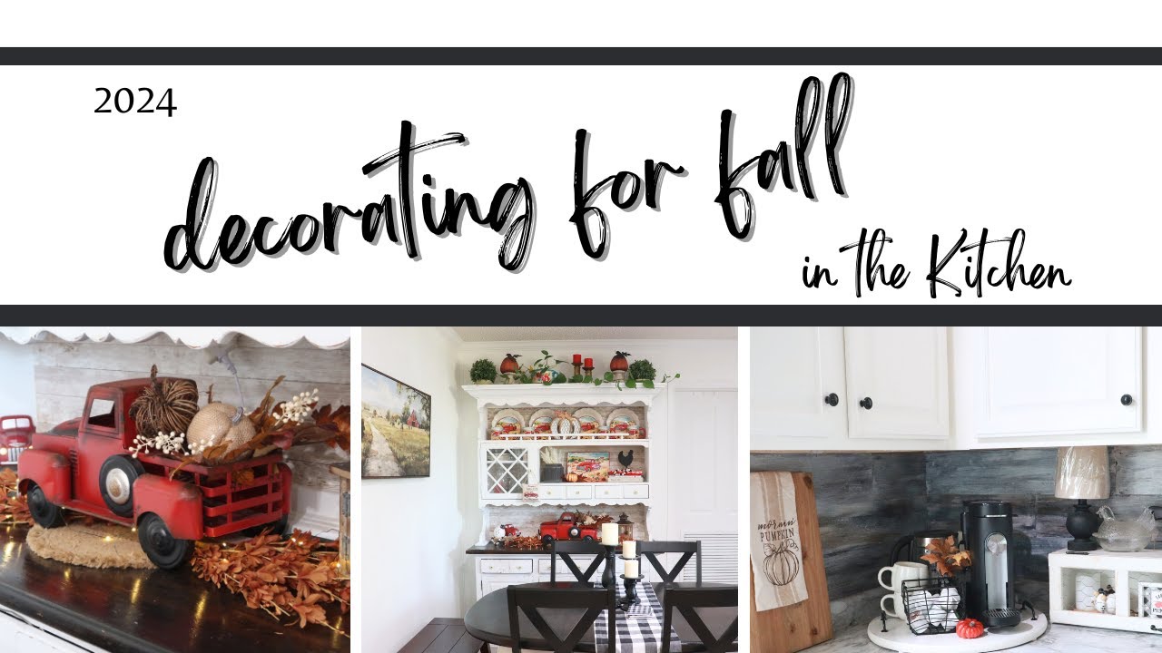 Decorating for Fall Farmhouse Style Kitchen 2024 // ClutteredCorkBoard