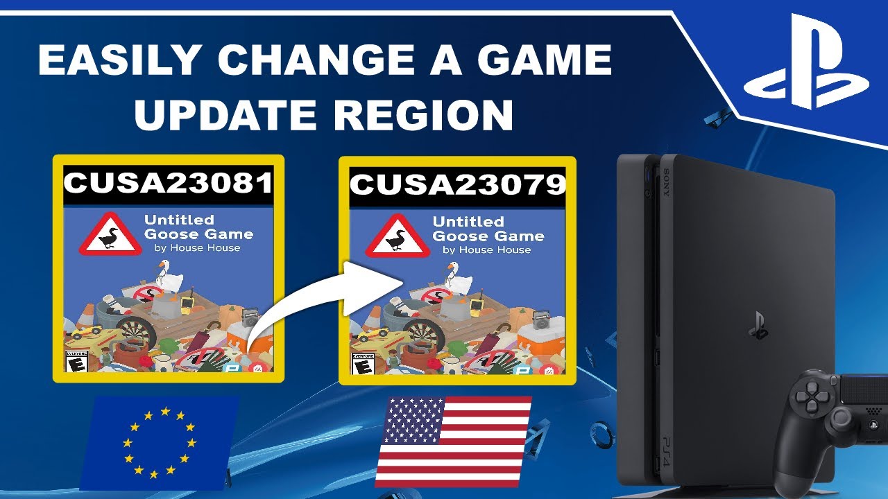 Change PS4 Games Update Regions, DLC Regions, Merge Game + Update