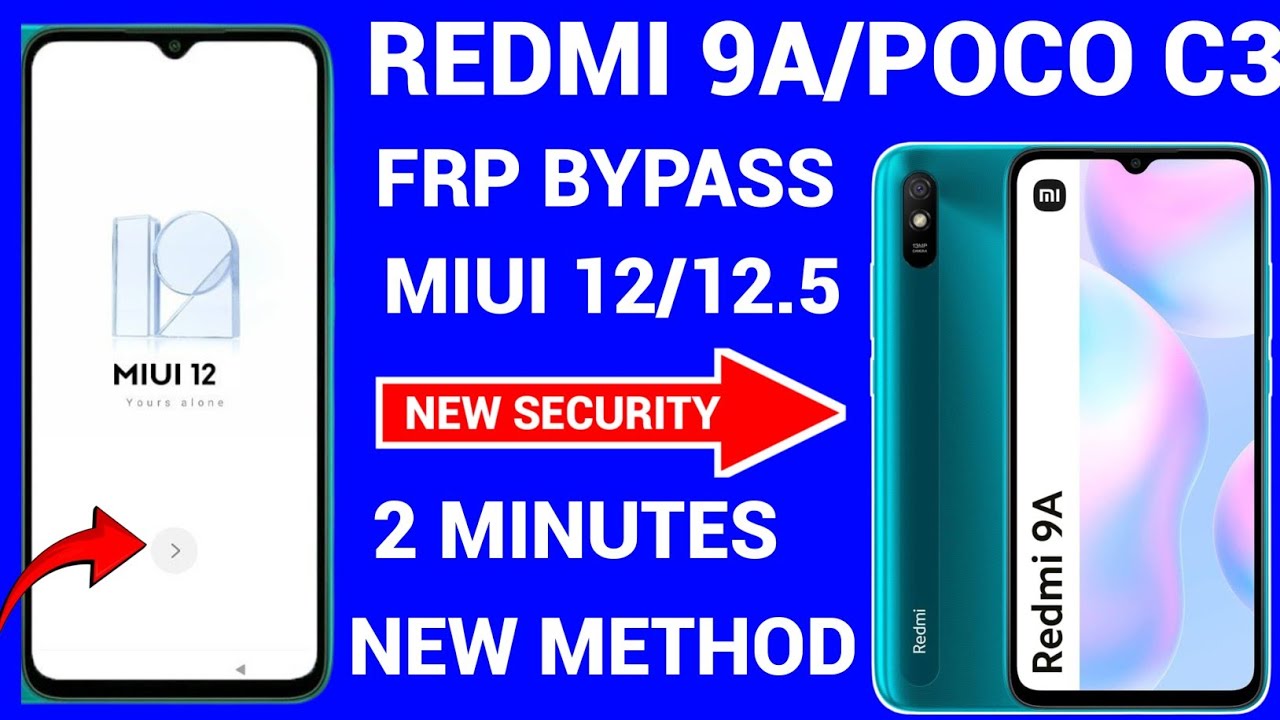 Redmi 9A Frp Bypass Miui 12 | Mi Poco C3/9A Google Id Remove | Redmi 9A Gmail/Email Account Bypass