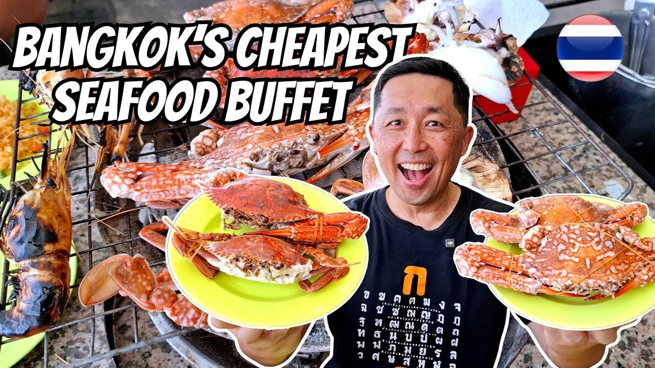 Riverside Seafood Buffet in Bangkok! 🇹🇭 All You Can Eat Crab, Scallop, Shrimp & more in Thailand!