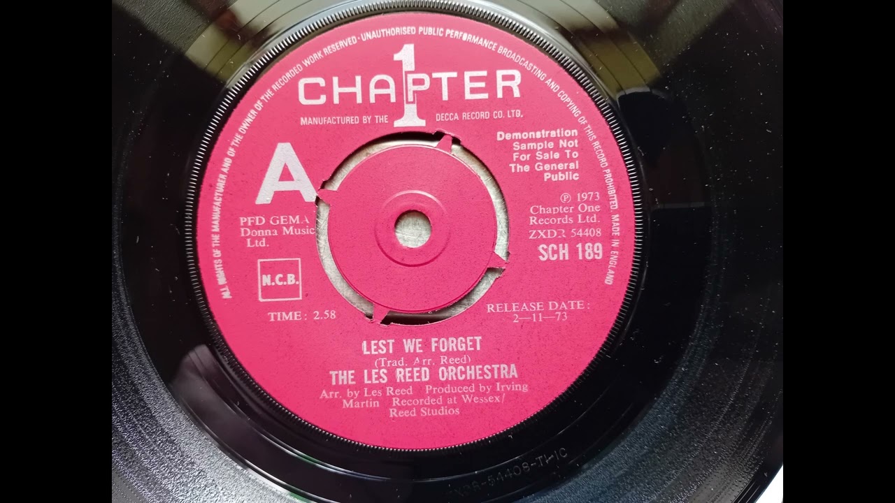 Les Reed and His Orchestra - Lest We Forget (1973 Chapter 1 SCH 189 a-side) Vinyl rip