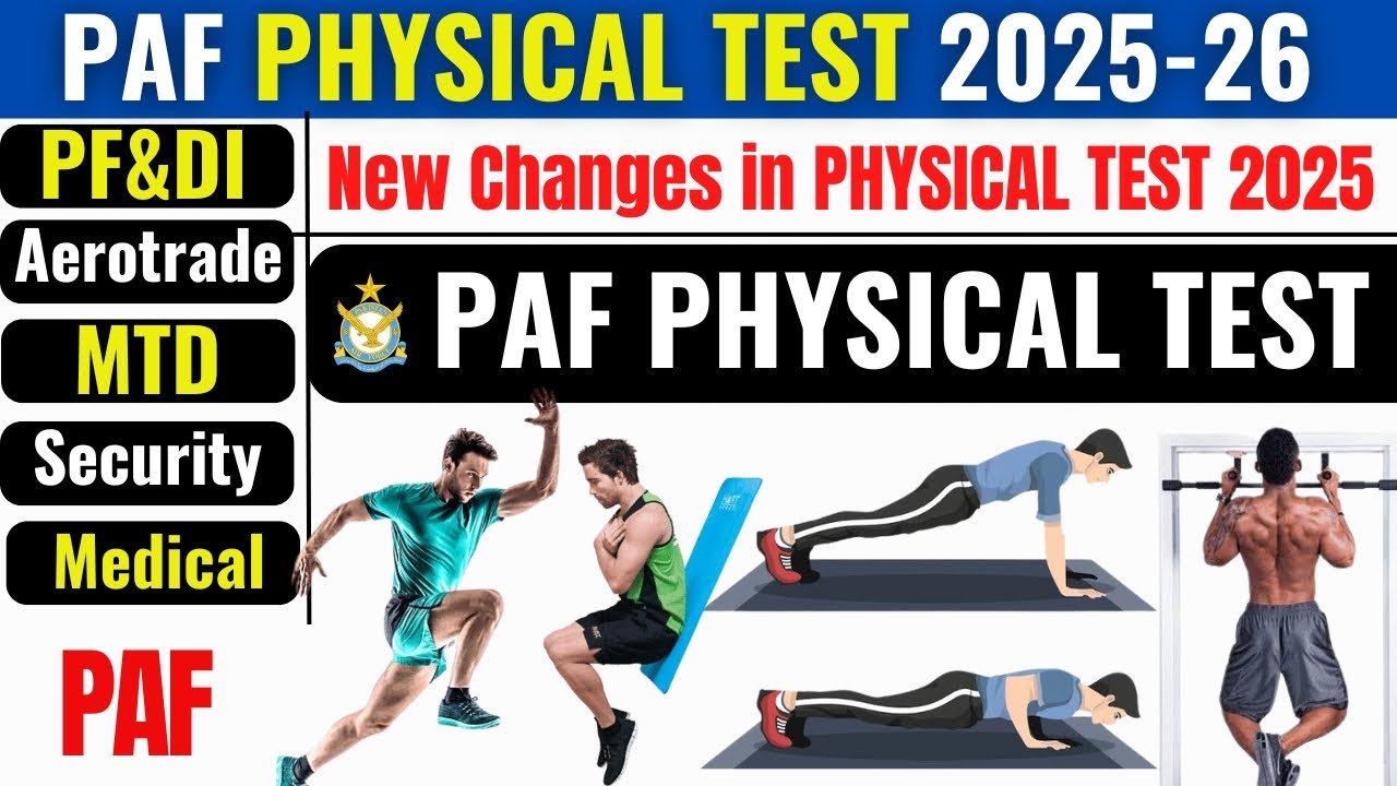 Pakistan Air force PHYSICAL TEST 2025 | Physical Test preparation 2025 | Airman , Aero trade , PF&DI