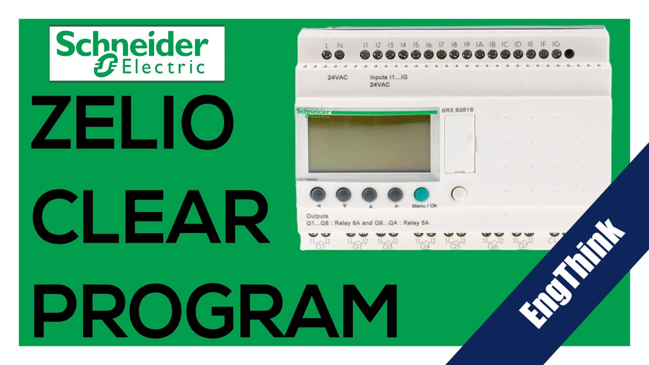Zelio Smart Relay - How to Clear the Program #zelio