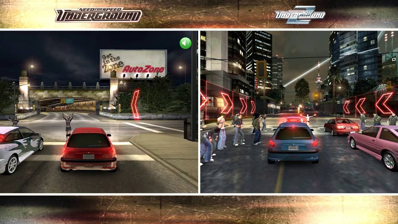 NFS Underground Vs. NFS Underground 2 (#MyRacing 2003-2004)