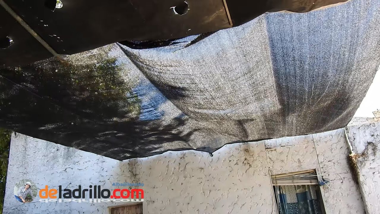 Toldo sombra plegable de bajo costo y sin herramientas