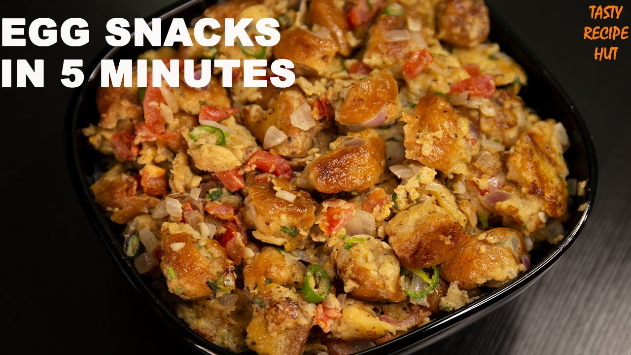 Quick & Healthy Egg Bread Scramble ! Egg Snacks