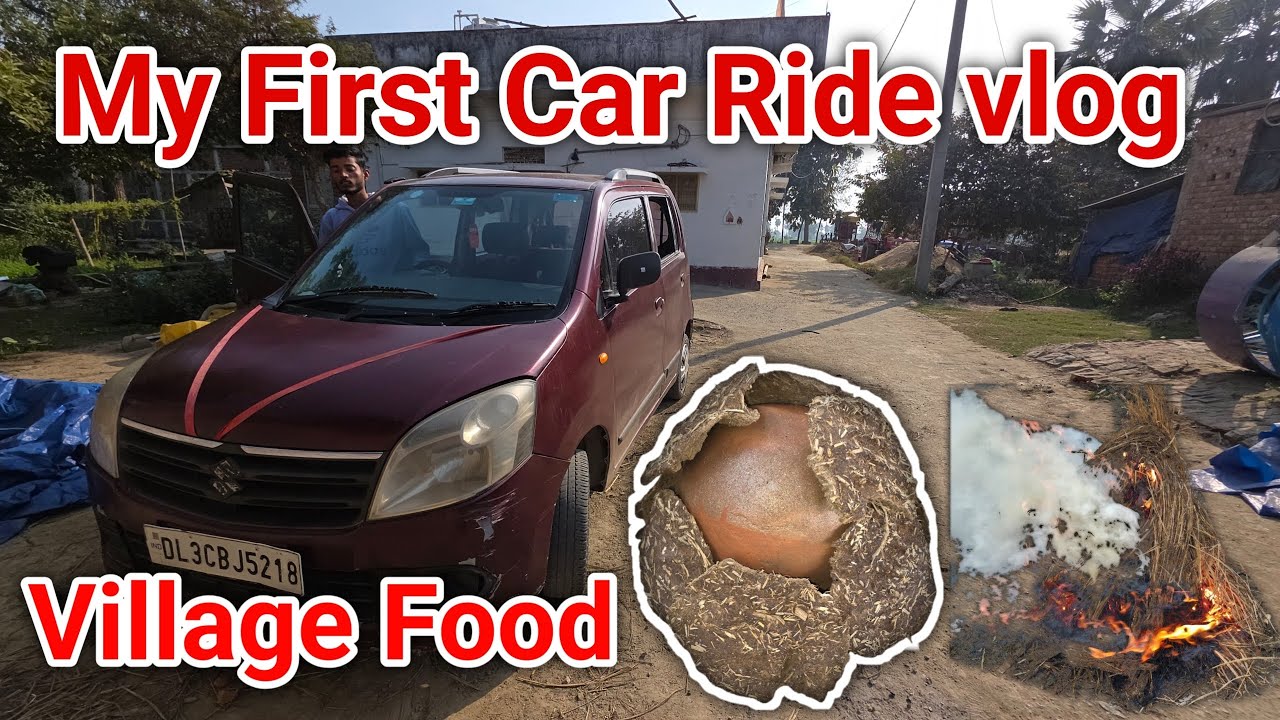 My First Car 🚗 Ride vlog  & Village Food || #riderravi8 #trending #viral #follow #highlights 