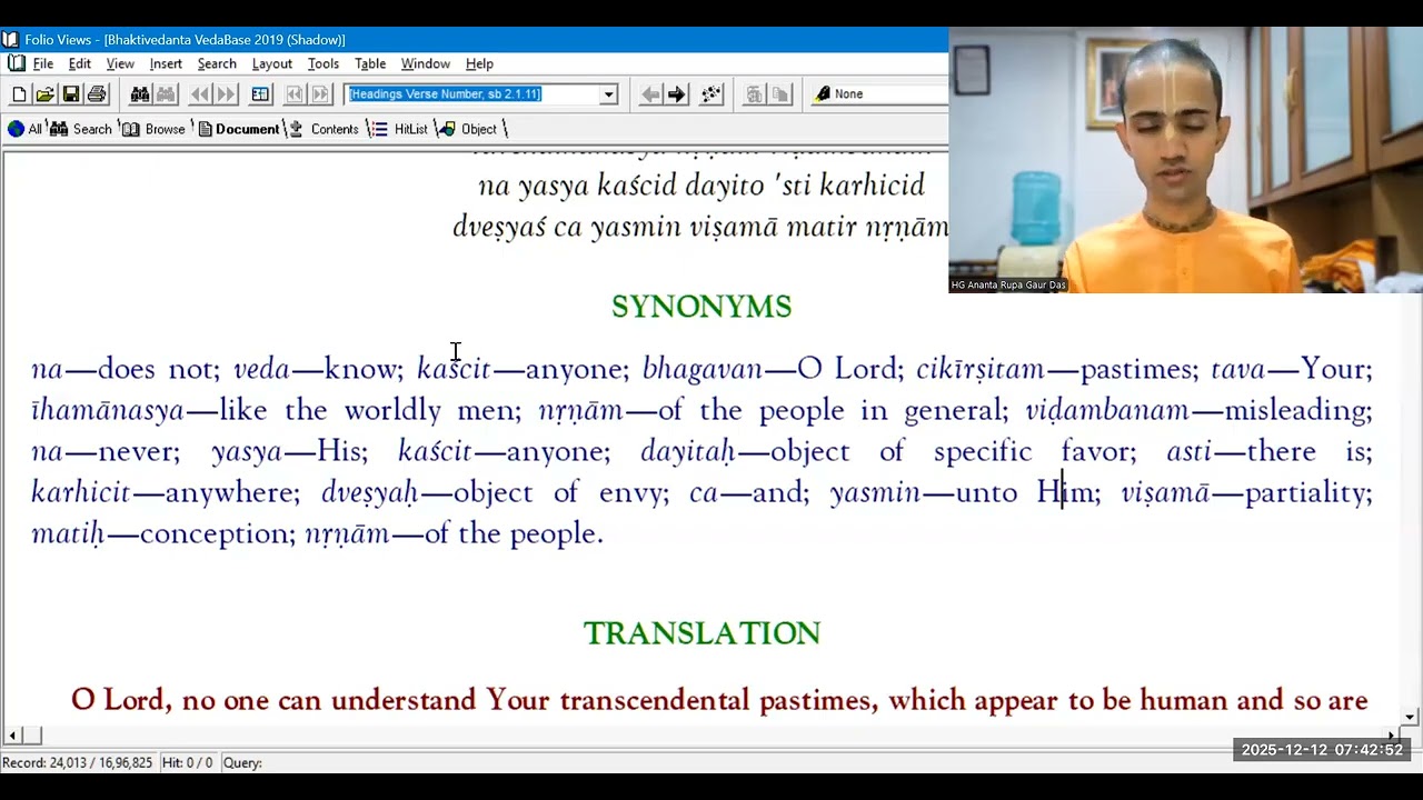 SB 1.8.29 Day 2 12th Dec 2025 argd