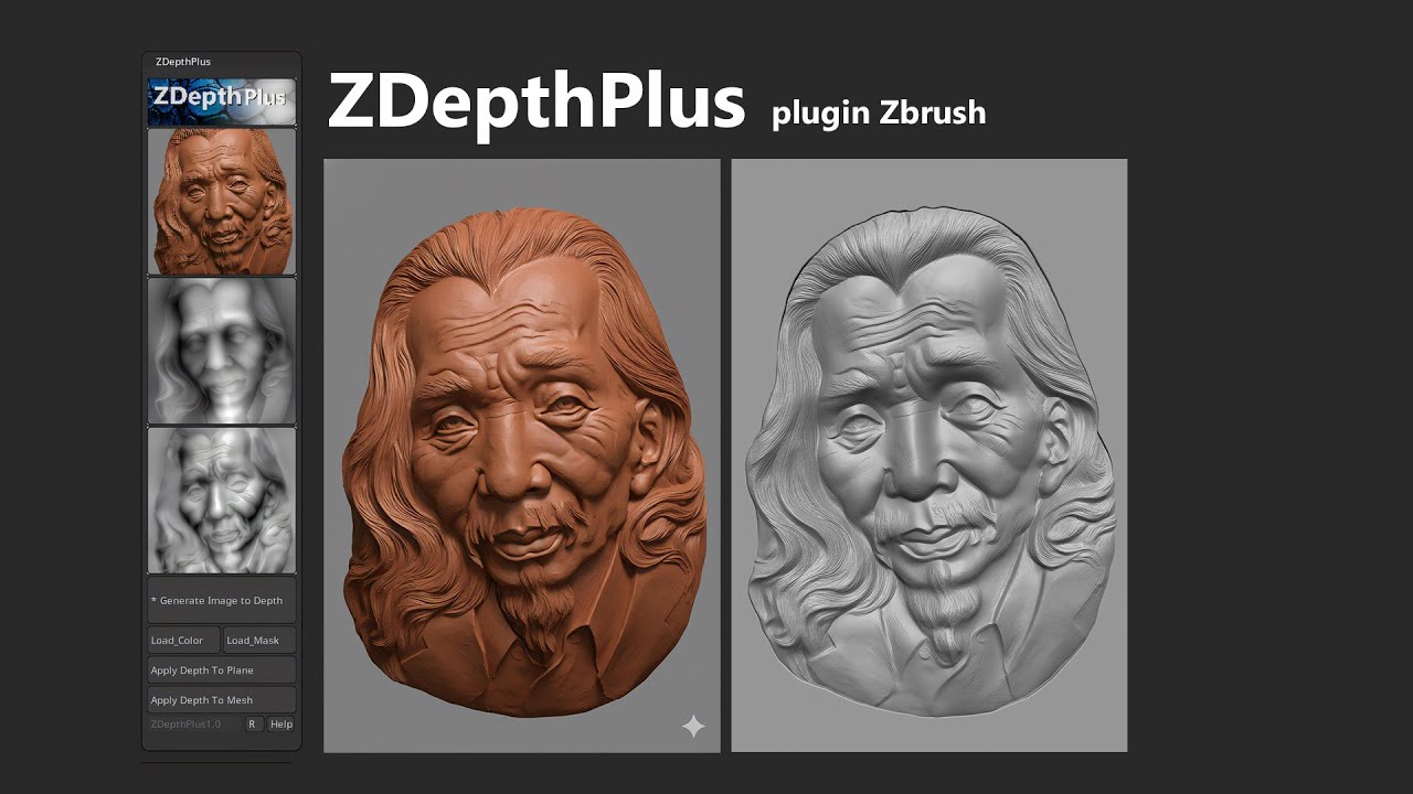 ZDepth Plus plugin for ZBrush