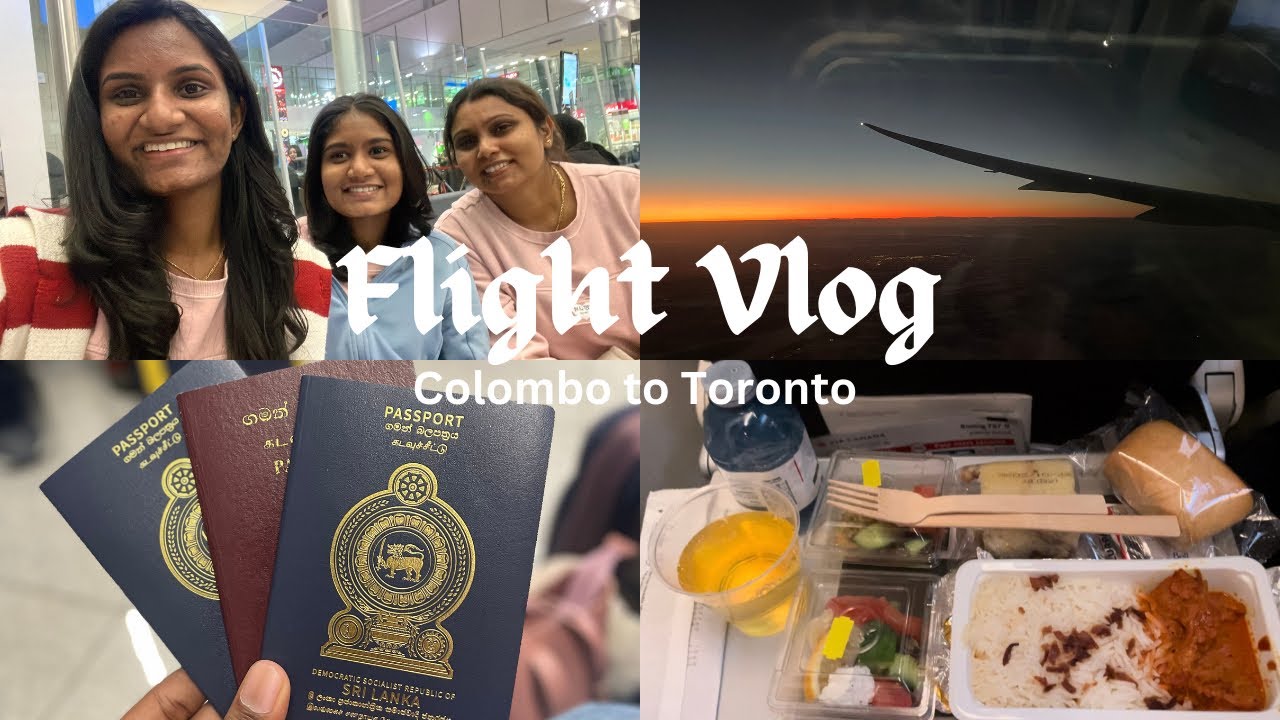 Flight with me! | 24 Hours Flight | Sri Lanka ✈️ Canada | Sinhala Vlog