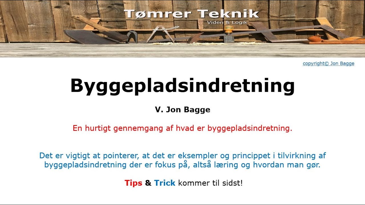 Byggepladsindretning